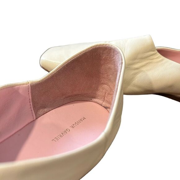 REVOLVE Mansur Gavriel Square Toe Leather Loafers - Crema - Picture 10 of 14